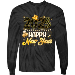 Happy New Year Party 2025 Ballon Family Matching Tie-Dye Long Sleeve Shirt