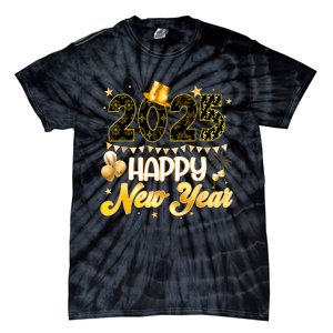 Happy New Year Party 2025 Ballon Family Matching Tie-Dye T-Shirt