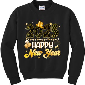 Happy New Year Party 2025 Ballon Family Matching Kids Sweatshirt