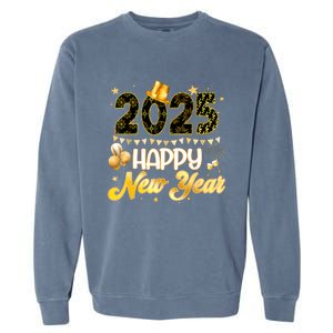 Happy New Year Party 2025 Ballon Family Matching Garment-Dyed Sweatshirt