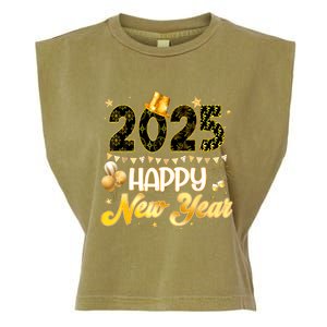 Happy New Year Party 2025 Ballon Family Matching Garment-Dyed Women's Muscle Tee