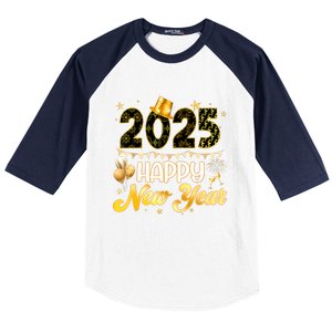 Happy New Year Party 2025 Ballon Family Matching Baseball Sleeve Shirt