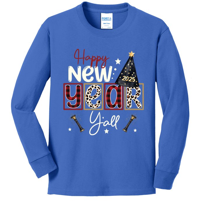 Happy New Year 2025 New Years Eve Meaningful Gift Kids Long Sleeve Shirt