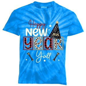 Happy New Year 2025 New Years Eve Meaningful Gift Kids Tie-Dye T-Shirt