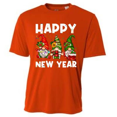 Happy New Year 2025 Gnomes Confetti New Years Eve Party Cute Gift Cooling Performance Crew T-Shirt