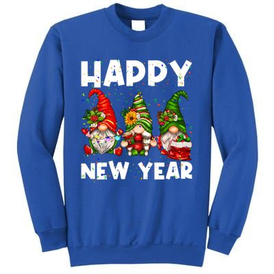 Happy New Year 2025 Gnomes Confetti New Years Eve Party Cute Gift Sweatshirt