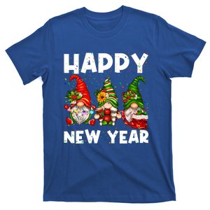 Happy New Year 2025 Gnomes Confetti New Years Eve Party Cute Gift T-Shirt