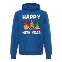 Happy New Year 2025 Gnomes Confetti New Years Eve Party Cute Gift Premium Hoodie