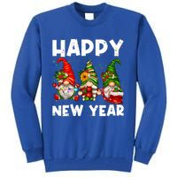 Happy New Year 2025 Gnomes Confetti New Years Eve Party Cute Gift Tall Sweatshirt