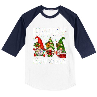 Happy New Year 2025 Gnomes Confetti New Years Eve Party Cute Gift Baseball Sleeve Shirt