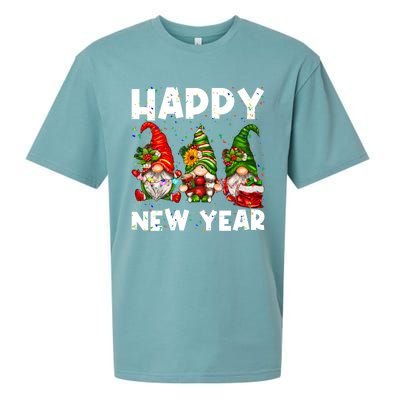 Happy New Year 2025 Gnomes Confetti New Years Eve Party Cute Gift Sueded Cloud Jersey T-Shirt