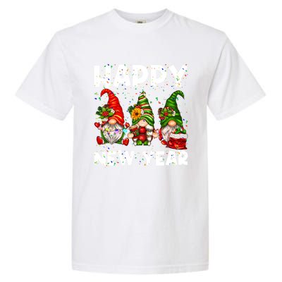 Happy New Year 2025 Gnomes Confetti New Years Eve Party Cute Gift Garment-Dyed Heavyweight T-Shirt