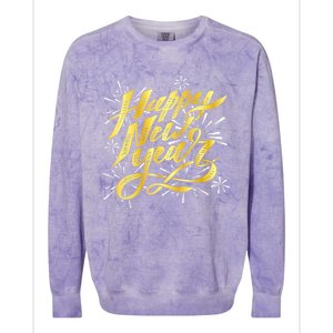 Happy New Year 2025 New Years Eve Gift Colorblast Crewneck Sweatshirt