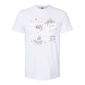 Happy New Year Nurse Crew Fireworks New Years Eve Party 2025 Great Gift Softstyle CVC T-Shirt