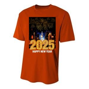 Happy New Year 2025 New York City Fireworks New Years Eve Meaningful Gift Performance Sprint T-Shirt