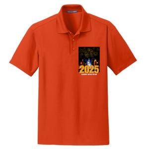 Happy New Year 2025 New York City Fireworks New Years Eve Meaningful Gift Dry Zone Grid Polo