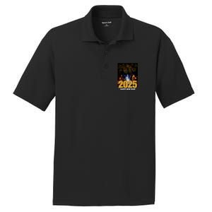 Happy New Year 2025 New York City Fireworks New Years Eve Meaningful Gift PosiCharge RacerMesh Polo