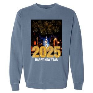 Happy New Year 2025 New York City Fireworks New Years Eve Meaningful Gift Garment-Dyed Sweatshirt