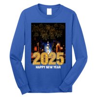 Happy New Year 2025 New York City Fireworks New Years Eve Meaningful Gift Long Sleeve Shirt