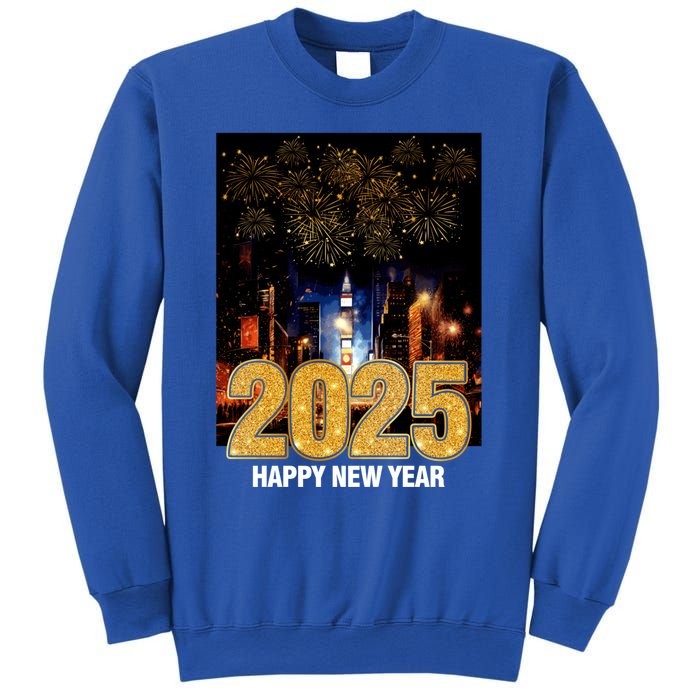 Happy New Year 2025 New York City Fireworks New Years Eve Meaningful Gift Sweatshirt