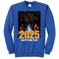 Happy New Year 2025 New York City Fireworks New Years Eve Meaningful Gift Tall Sweatshirt