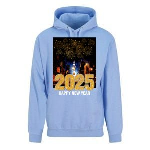 Happy New Year 2025 New York City Fireworks New Years Eve Meaningful Gift Unisex Surf Hoodie