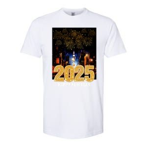 Happy New Year 2025 New York City Fireworks New Years Eve Meaningful Gift Softstyle CVC T-Shirt