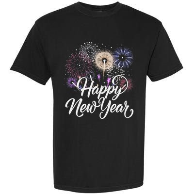 Happy New Year 2025 Fireworks New YearS Eve Party Countdown Garment-Dyed Heavyweight T-Shirt