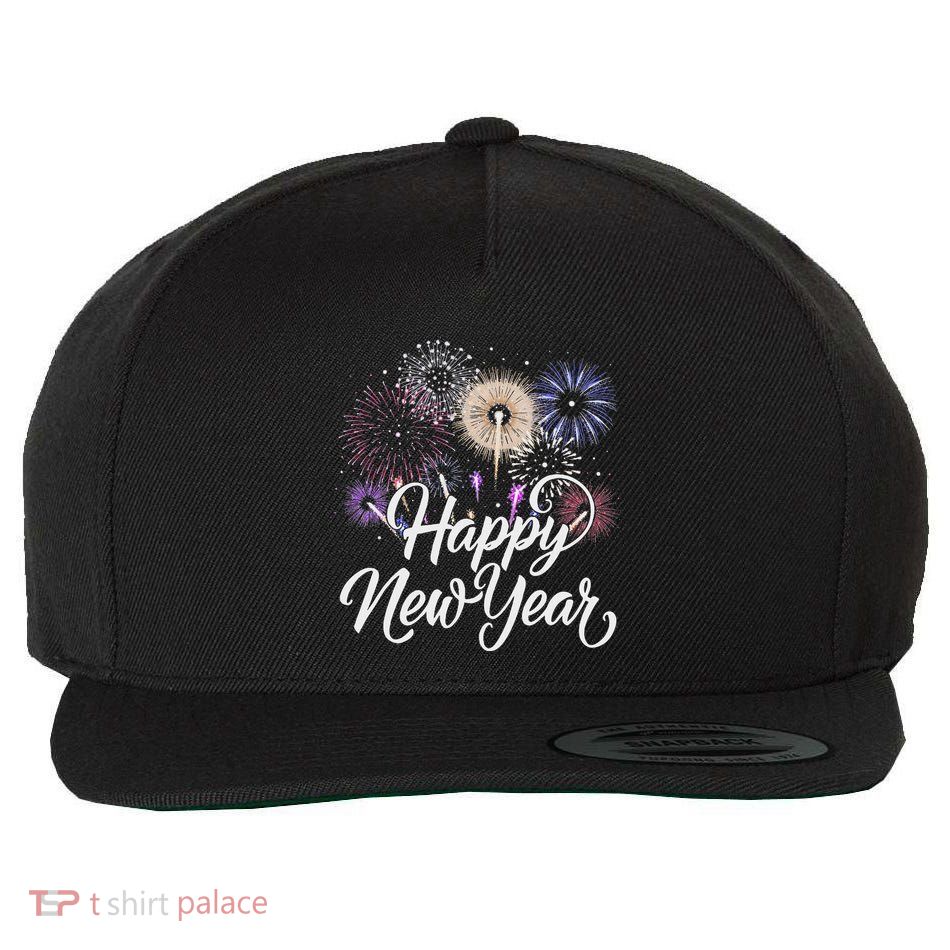 Happy New Year 2025 Fireworks New YearS Eve Party Countdown Wool Snapback Cap