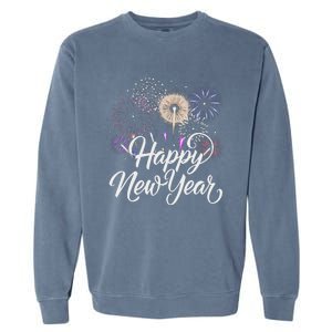 Happy New Year 2025 Fireworks New YearS Eve Party Countdown Garment-Dyed Sweatshirt