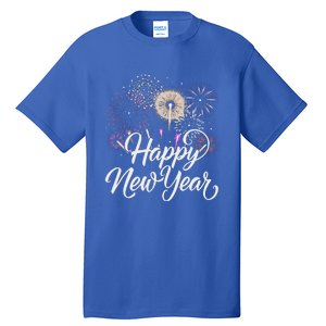 Happy New Year 2025 Fireworks New YearS Eve Party Countdown Tall T-Shirt