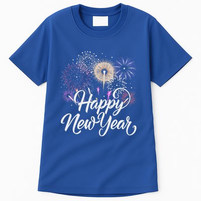 Happy New Year 2025 Fireworks New YearS Eve Party Countdown Tall T-Shirt