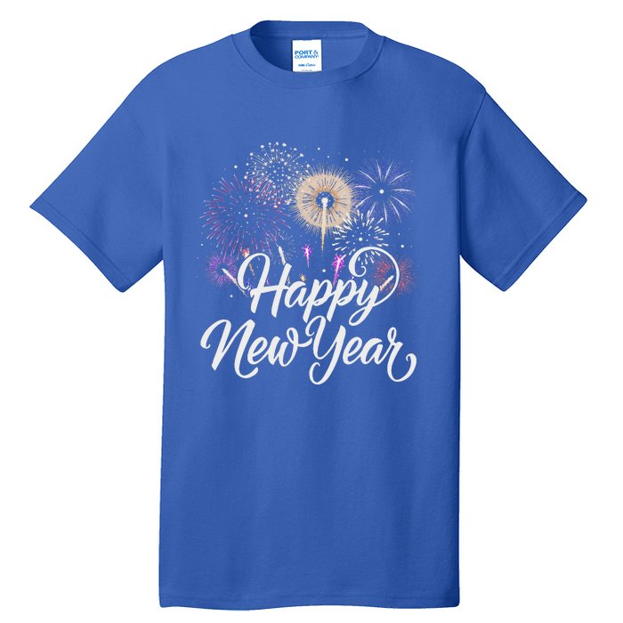 Happy New Year 2025 Fireworks New YearS Eve Party Countdown Tall T-Shirt