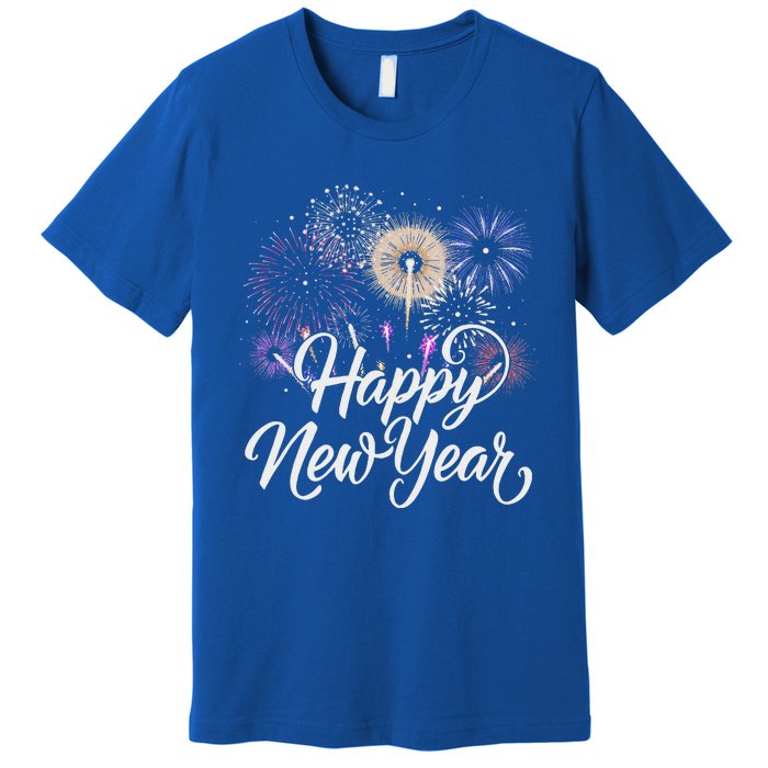 Happy New Year 2025 Fireworks New YearS Eve Party Countdown Premium T-Shirt