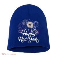 Happy New Year 2025 Fireworks New YearS Eve Party Countdown Short Acrylic Beanie