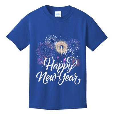 Happy New Year 2025 Fireworks New YearS Eve Party Countdown Kids T-Shirt