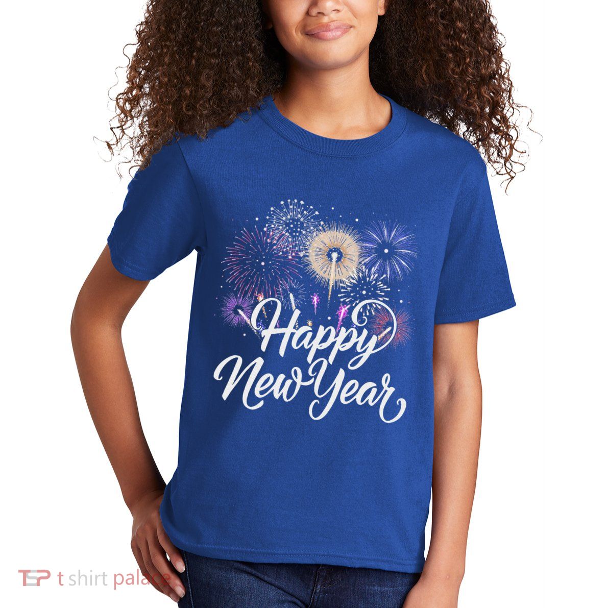 Happy New Year 2025 Fireworks New YearS Eve Party Countdown Kids T-Shirt