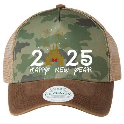 Happy New Year 2025 Magical Castle Holiday Legacy Tie Dye Trucker Hat