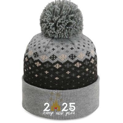 Happy New Year 2025 Magical Castle Holiday The Baniff Cuffed Pom Beanie