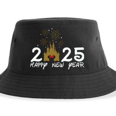 Happy New Year 2025 Magical Castle Holiday Sustainable Bucket Hat