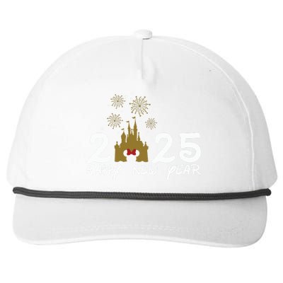 Happy New Year 2025 Magical Castle Holiday Snapback Five-Panel Rope Hat