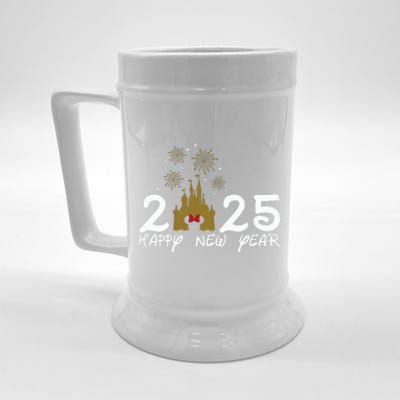 Happy New Year 2025 Magical Castle Holiday Beer Stein