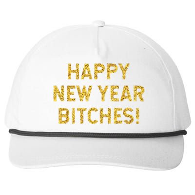 Happy New Year Bitches Celebration New Years Eve Snapback Five-Panel Rope Hat