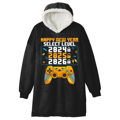 Happy New Year Select Level 2025 New Years Eve Party Great Gift Hooded Wearable Blanket