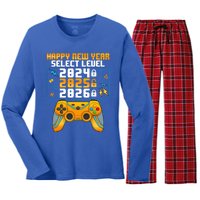 Happy New Year Select Level 2025 New Years Eve Party Great Gift Women's Long Sleeve Flannel Pajama Set 