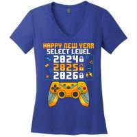 Happy New Year Select Level 2025 New Years Eve Party Great Gift Women's V-Neck T-Shirt