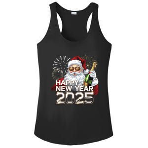 Happy New Year 2025 With Santa Fireworks Celebration Vibes Gift Ladies PosiCharge Competitor Racerback Tank