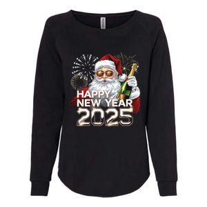 Happy New Year 2025 With Santa Fireworks Celebration Vibes Gift Womens California Wash Sweatshirt