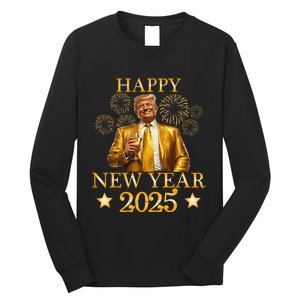 Happy New Year 2025 Funny Trump New Year New America Long Sleeve Shirt