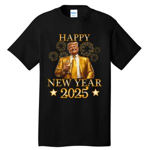 Happy New Year 2025 Funny Trump New Year New America Tall T-Shirt